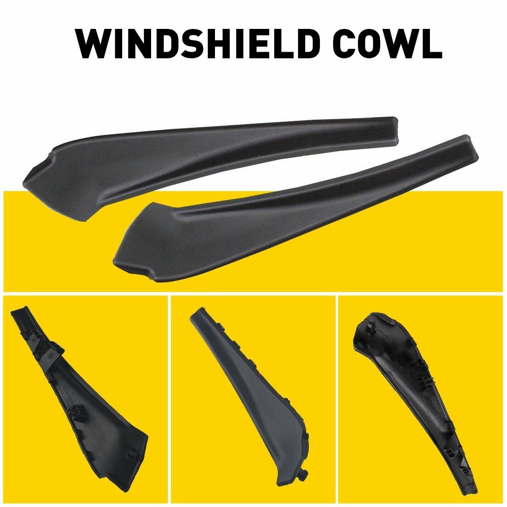2X Front Windshield Wiper Side Cowl Extension Cover For Nissan Rogue 2014-2020