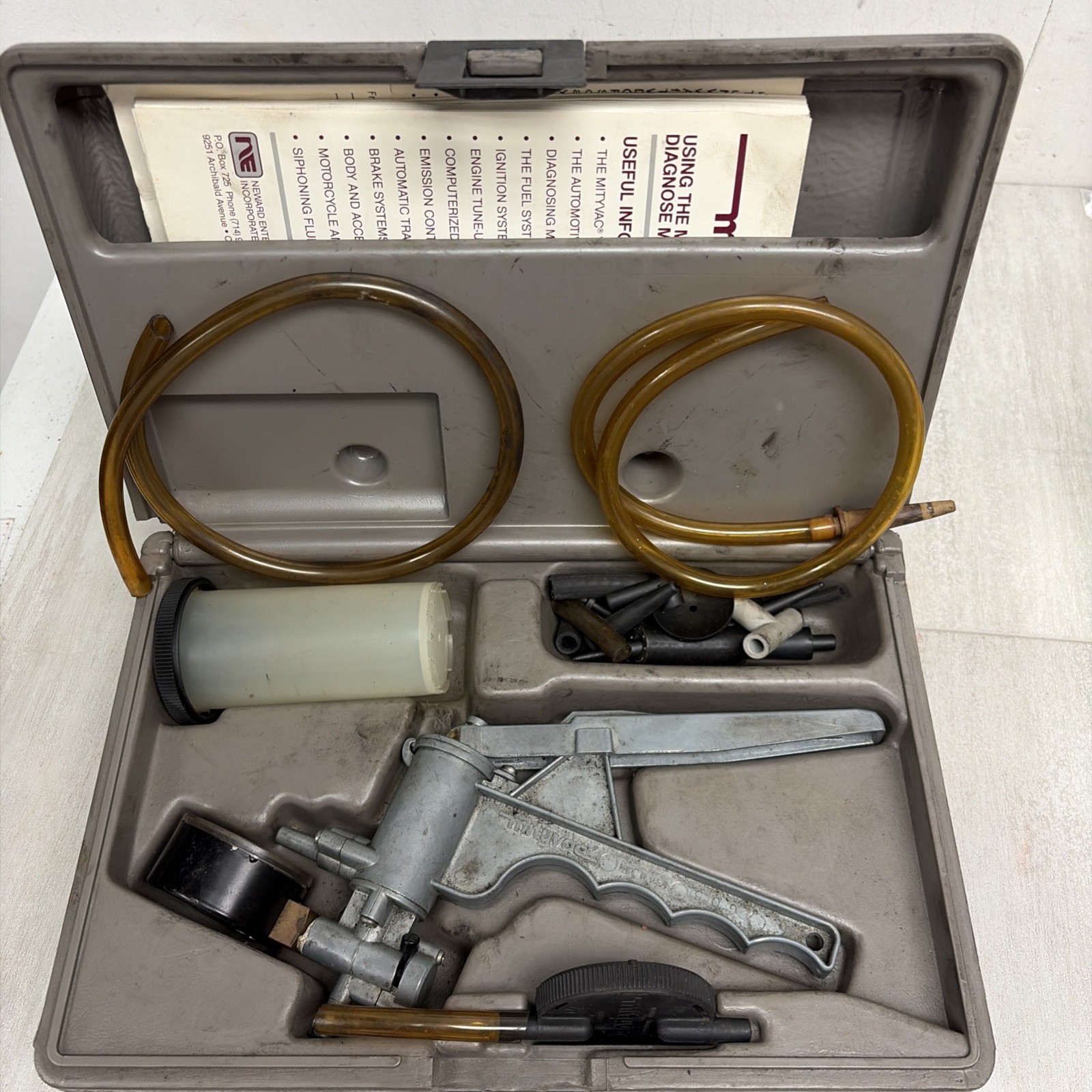 Mityvac Silverline Vacuum Pump Automotive Diagnostic Test Kit w/ Case