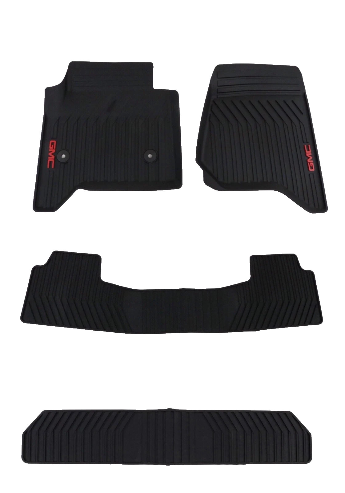 2015-2020 GMC Yukon Premium All Weather Front 2nd & 3rd Row Floor Mats Black OEM