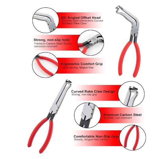 Electrical Disconnect Pliers Connector Separator Terminal Plug Removal Tool Kit