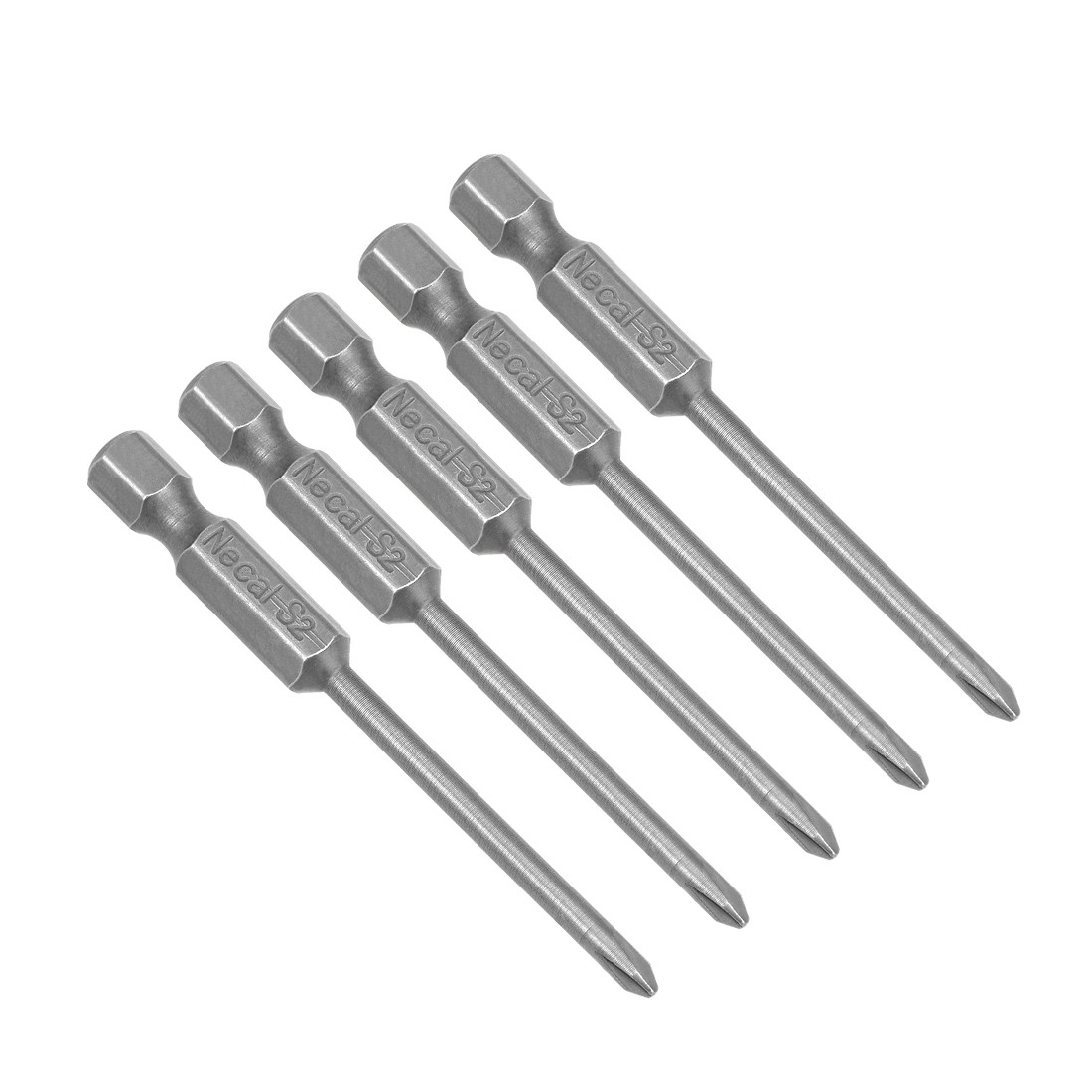 5pcs 1/4-Inch Hex Shank 65mm Length 3PH0 Magnetic S2 Screwdriver Bits