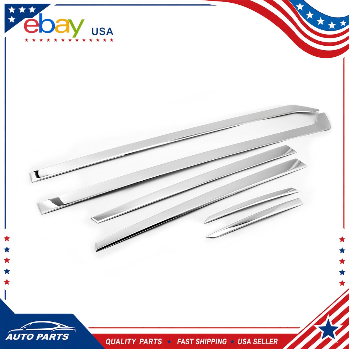 Molding Trim Cover Fits Honda CR-V 2017-2022 New Stainless Steel 6X US 6pcs