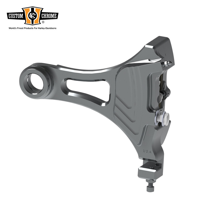 Chrome Rear Disc Brake Caliper Assembly Fits For Harley Softail 2008-up RevTech