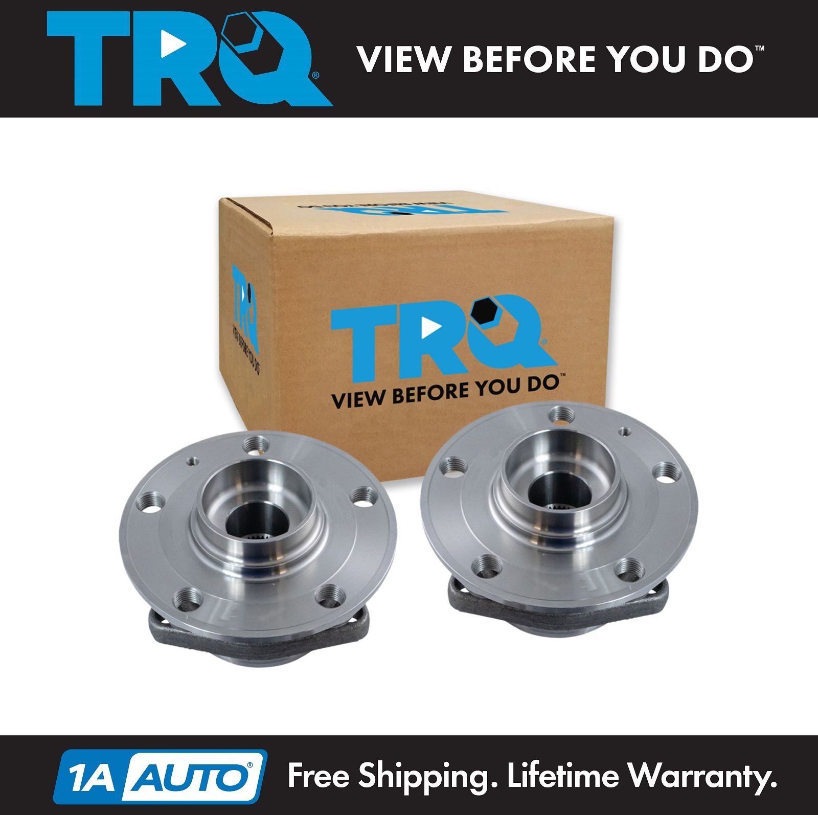 TRQ Front or Rear Wheel Bearing & Hub Assembly LH RH Pair for Audi VW New