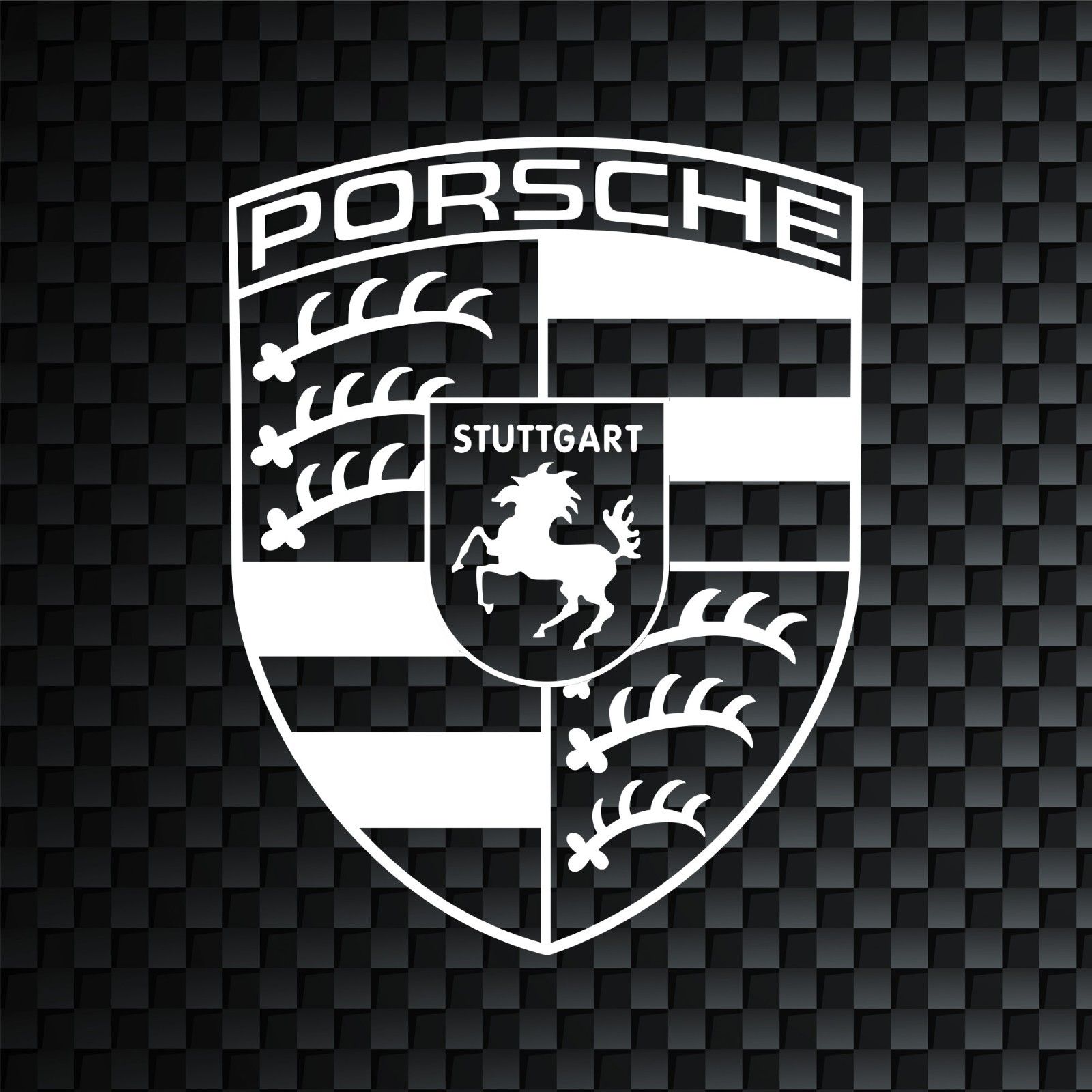 Porsche Emblem Vinyl Decal for Cars, Trucks, Window, Laptop Vinyl Sticker