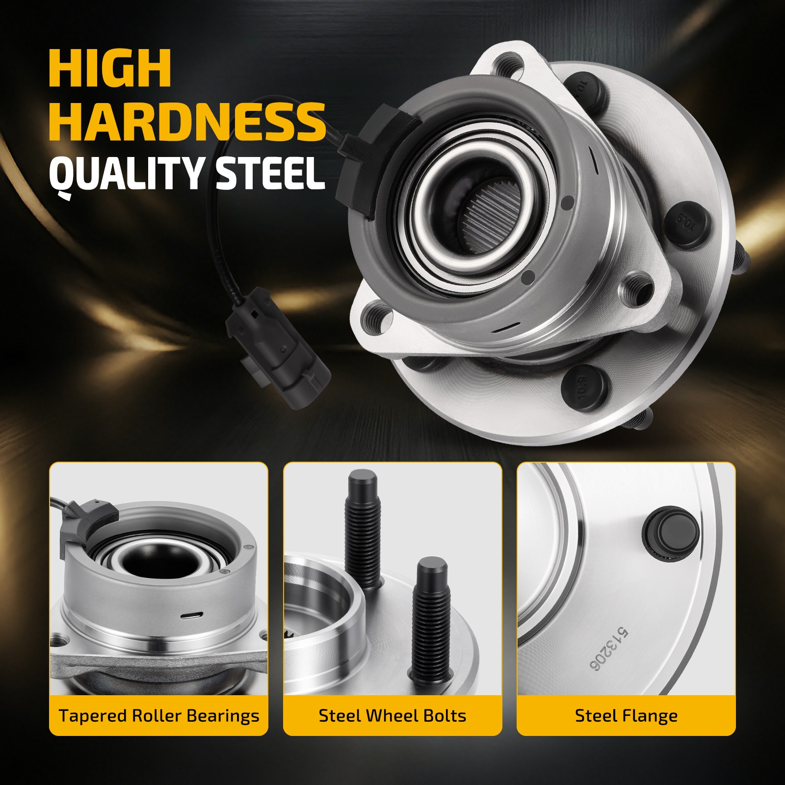 For 2005-2006 Pontiac Pursuit 2.2L Front Wheel Bearing and Hub Assembly 5 Stud