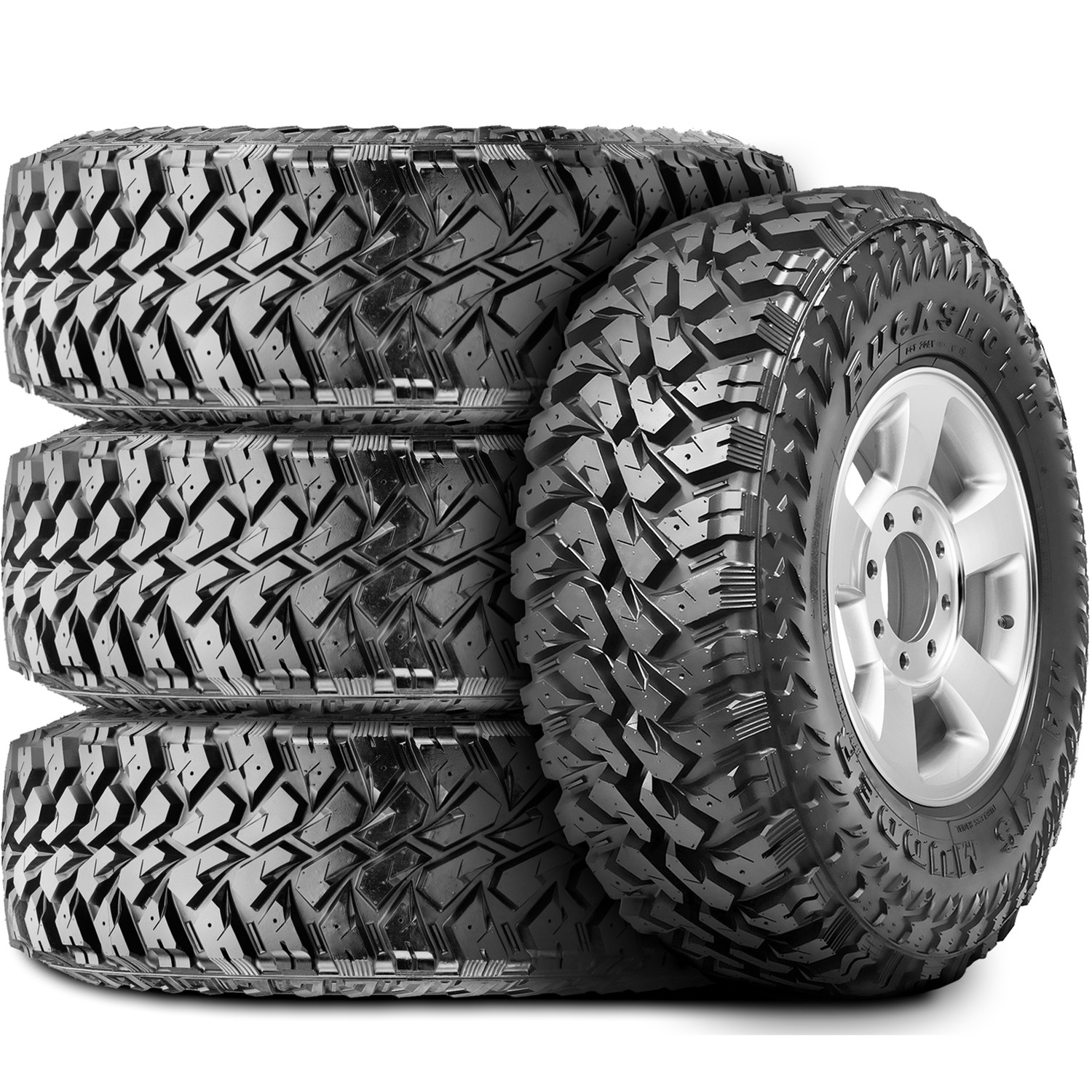 4 Tires Maxxis Buckshot Mudder II MT-764 LT 35X12.50R20 121Q E 10 Ply Mud M/T