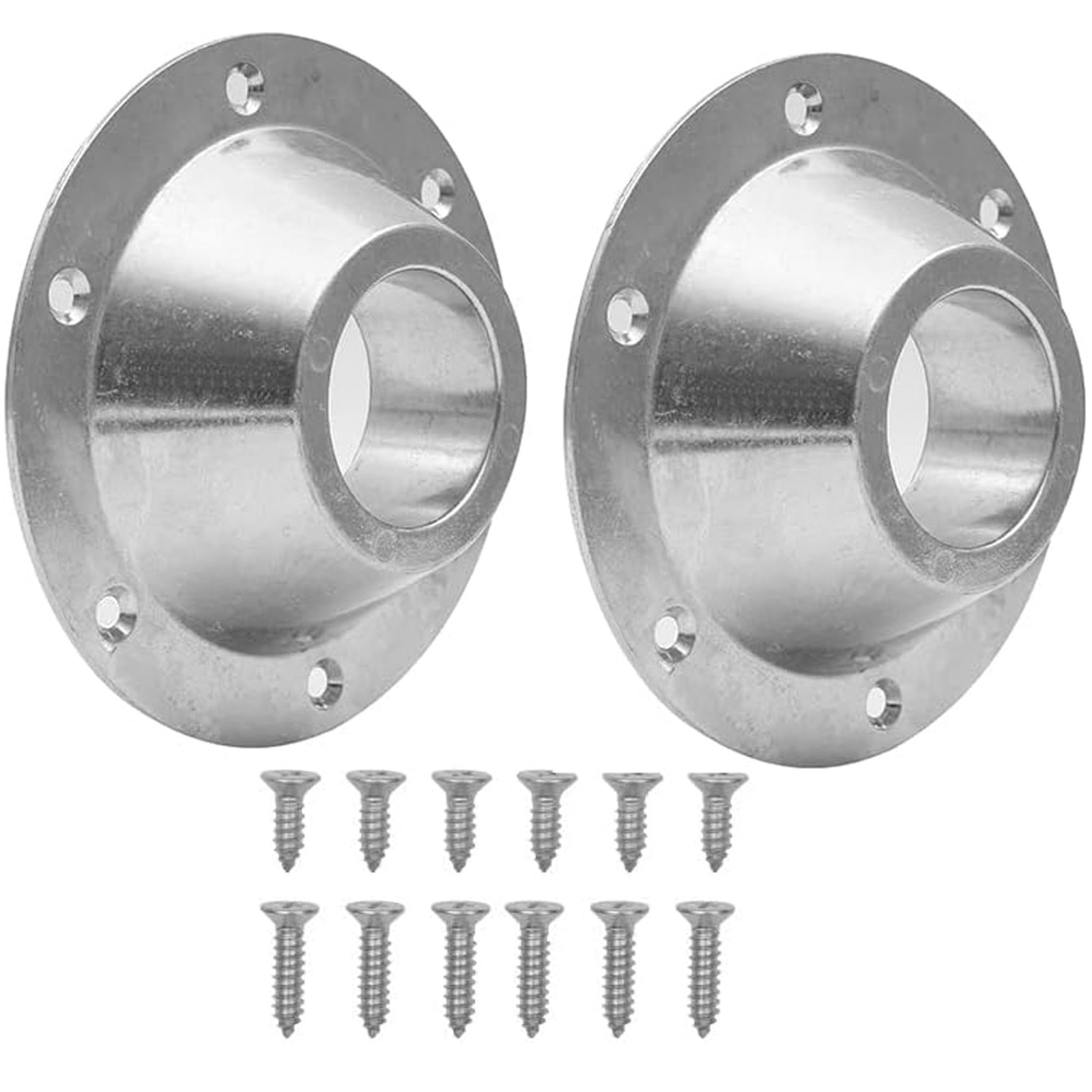 2 Pack Aluminum RV Table Floor Mounting Base 12 Screws for Camper Trailer
