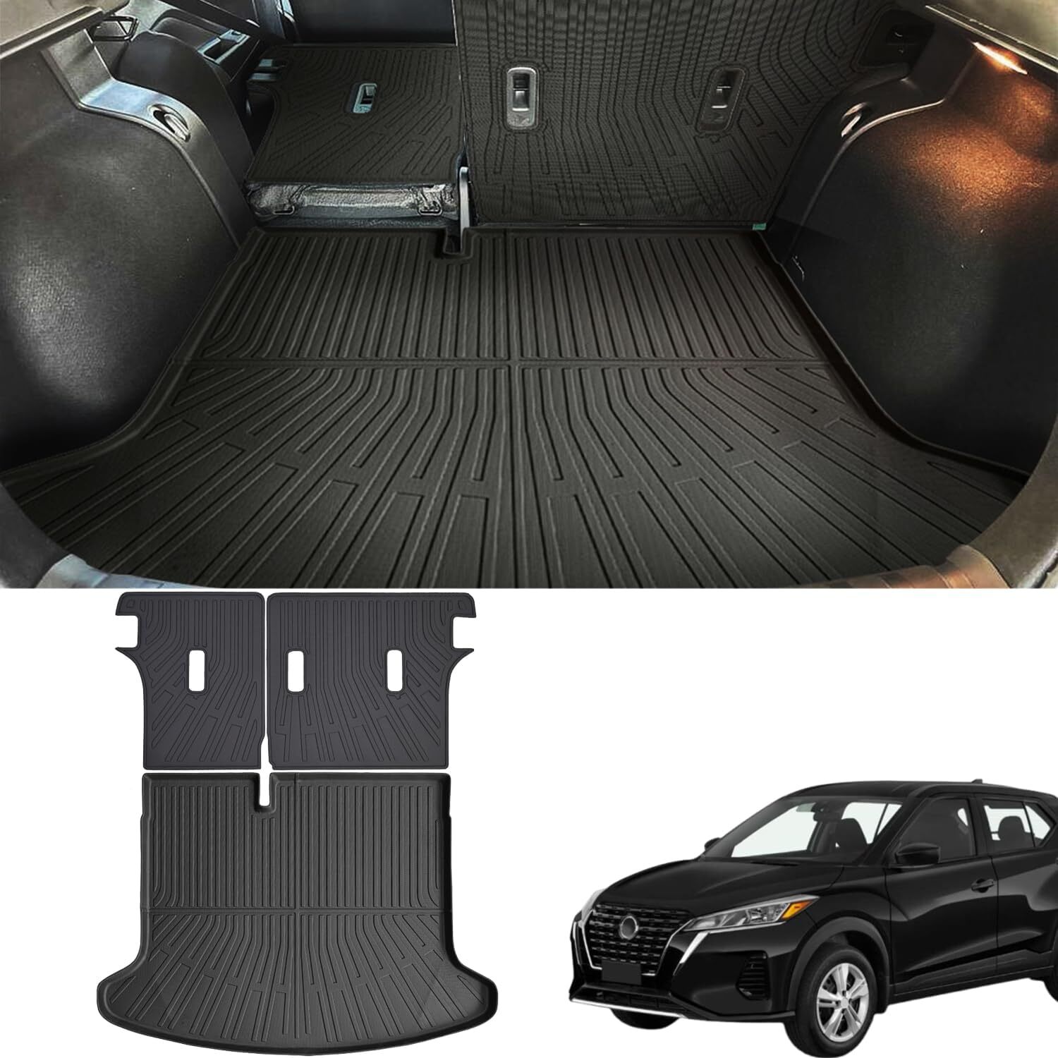Cargo Mat Backrest Mat for Nissan Kicks 2021-2024 Cargo Mat Seat Backrest 2 in 1
