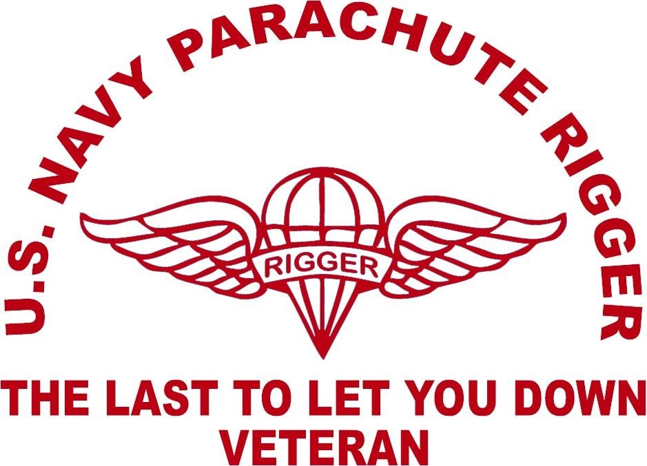 U.S. Navy Parachute Rigger Veteran” 3 Mil Vinyl Sticker for Car/Truck Window