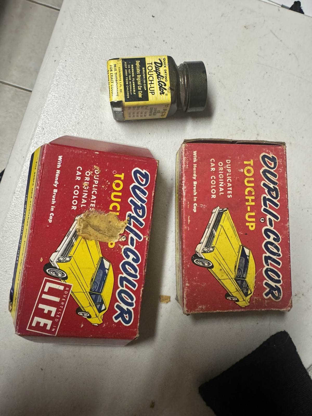 Dupli-Color Touch-Up Vintage VTG Car Paint Repair Box 4 Bottles collectible
