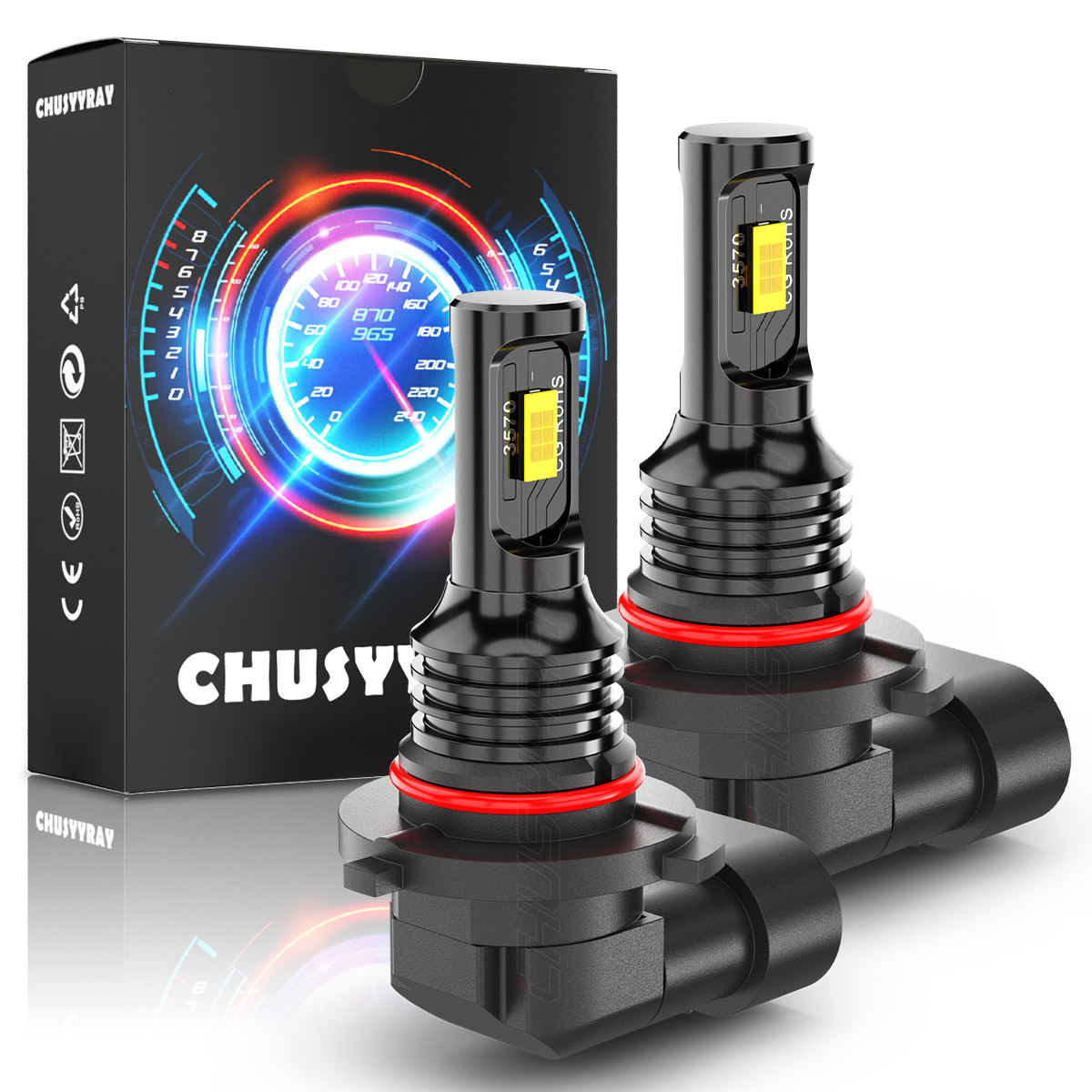 Fit for Toyota Tacoma 2005-2011 LED Fog Light Bulbs 9145 Fanless Noiseless 6000K