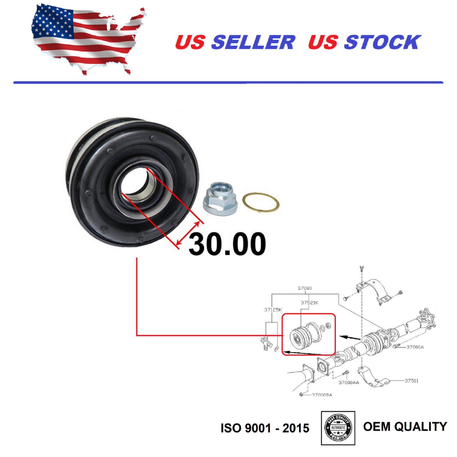 Drive Shaft Center Support Bearing For NISSAN MURANO PATHFINDER XTERRA 200/240SX