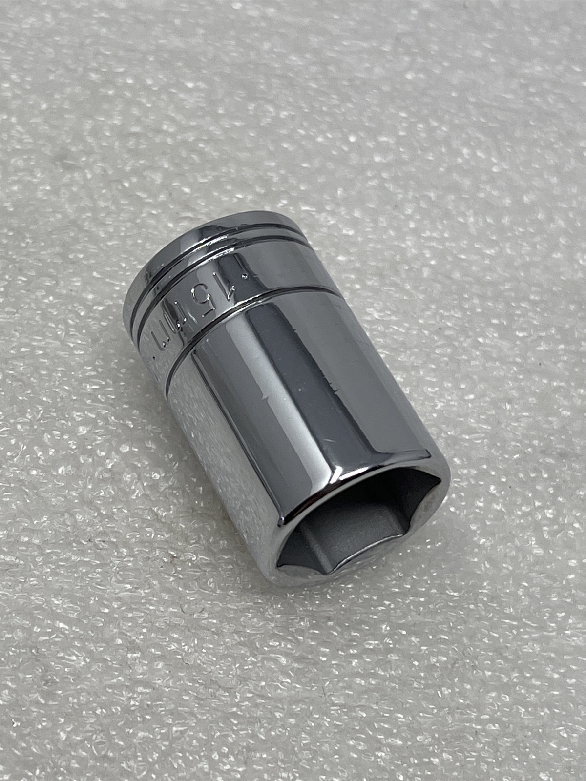 15mm SK Hand Tools 1/4″ Drive, 6 Point, Semi-Deep Metric Chrome Socket, 41685
