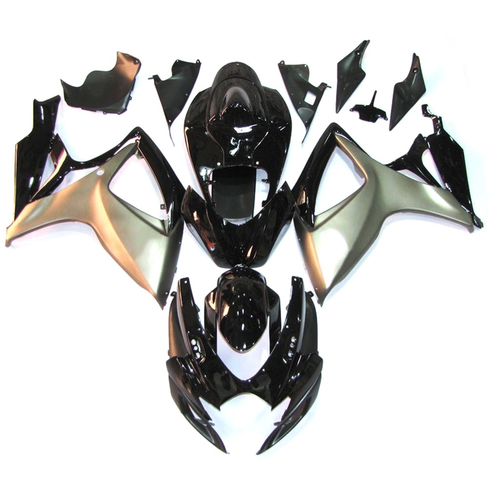 Bodywork Fairing Kit for Suzuki GSXR600 750 K6 2006 2007 Fairings Black Silver