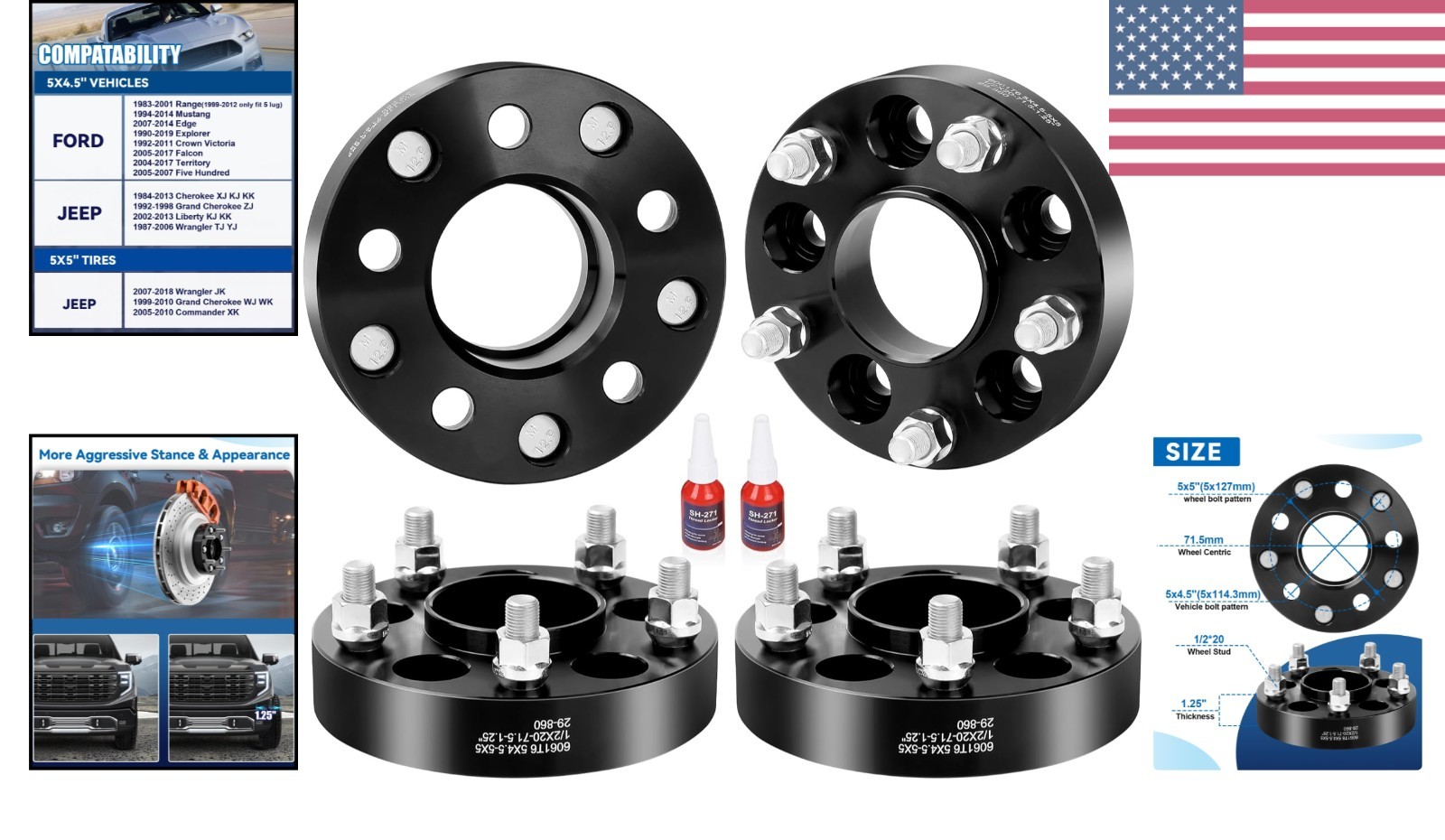 Precision CNC Machined 5×4.5 to 5×5 Wheel Adapters for Safe Fitment & Aesthetics