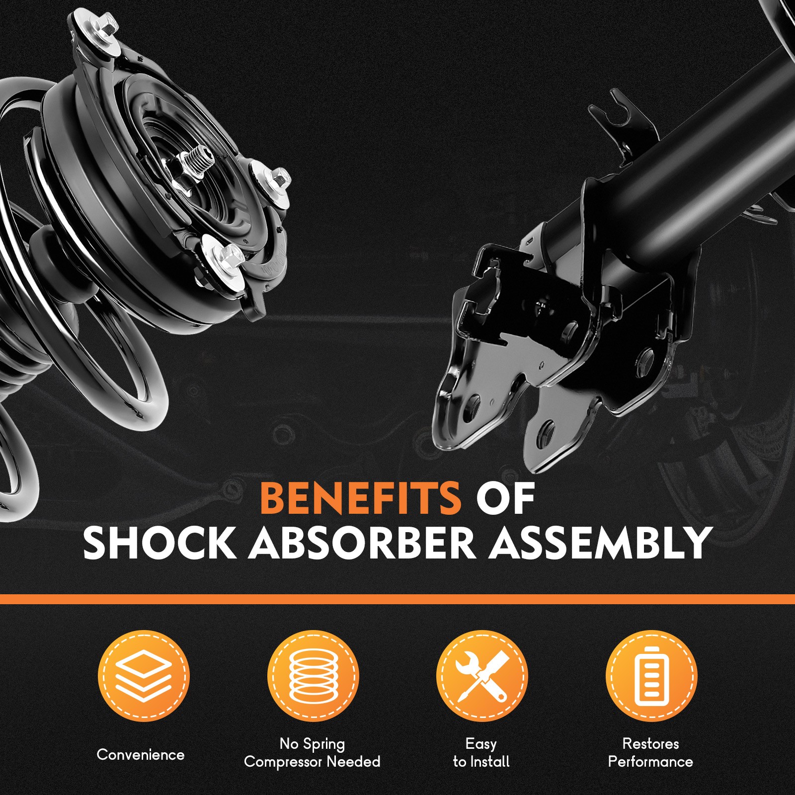 2PCS Front Quick Complete Struts & Coil Spring Assembly For 2011-17 Nissan Quest