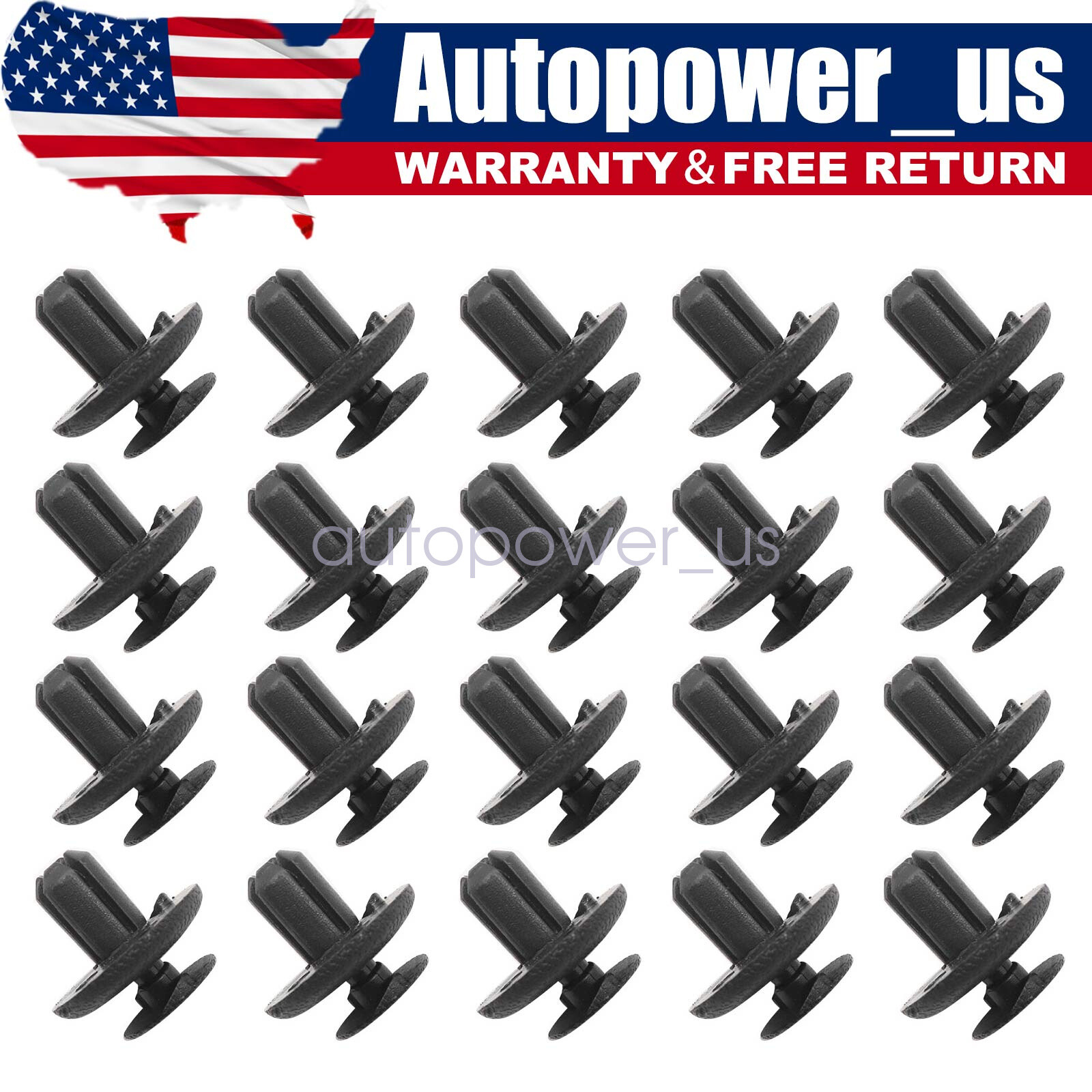 20Pcs Fender Liner Push-Type Retainer Clip 7mm For Subaru Impreza Legacy WRX BRZ