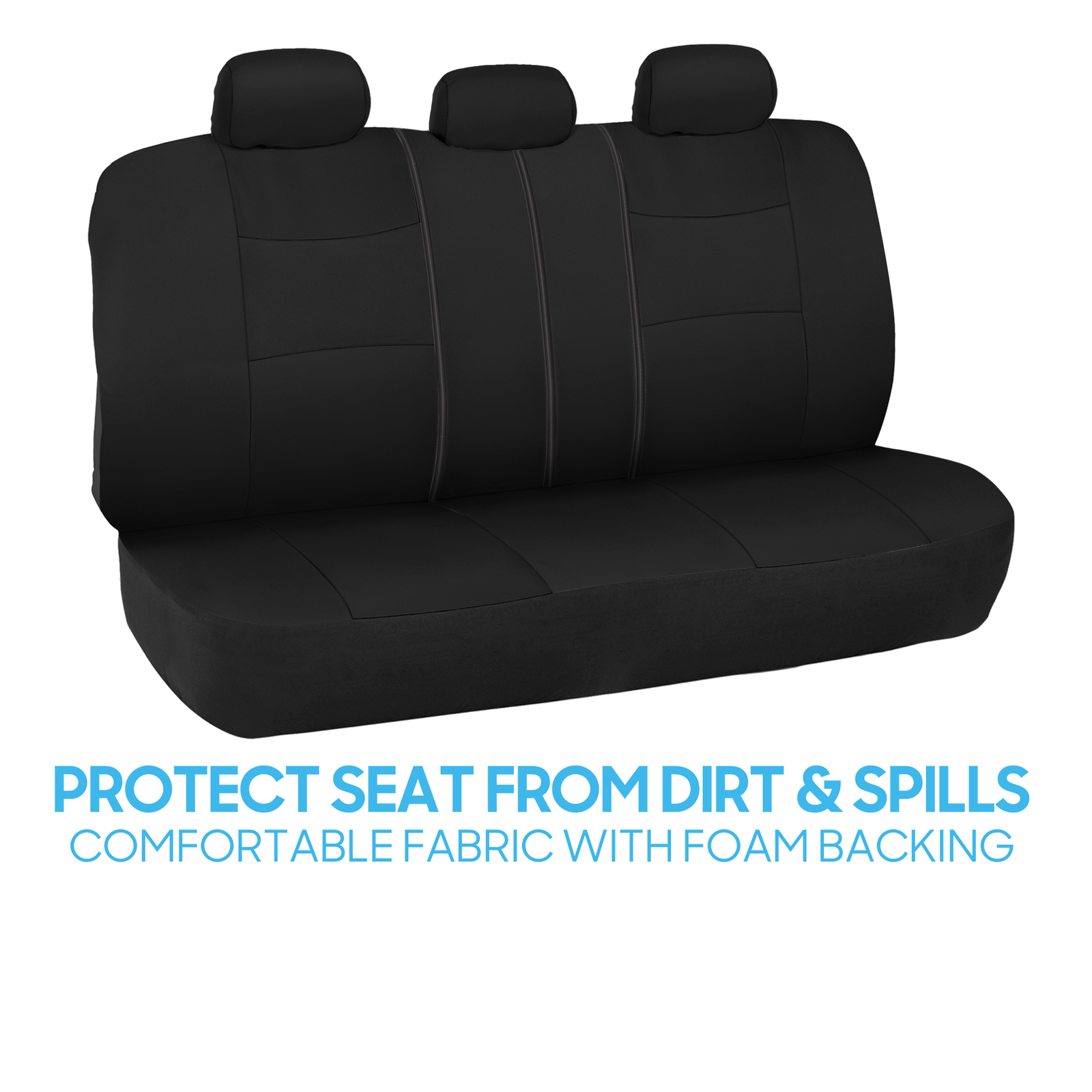 ProPoly Solid Black Car Seat Covers – Universal Fit for Car Truck Van SUV