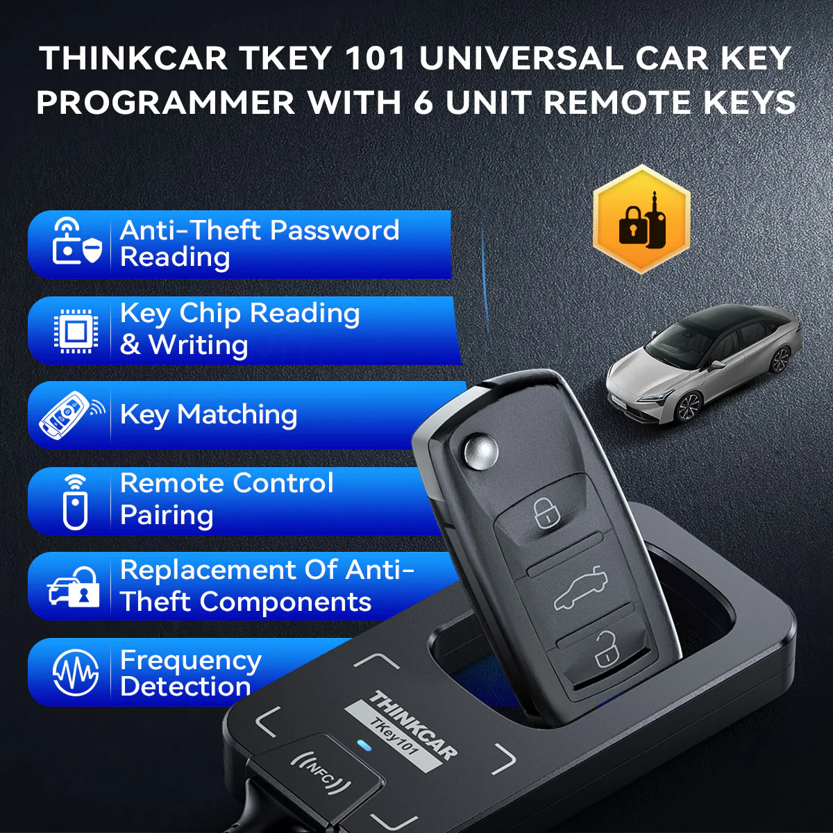 MUCAR 892BT PRO Auto Diagnostic Scanner OBD2 Topology Map + Thinkcar Tkey101 US