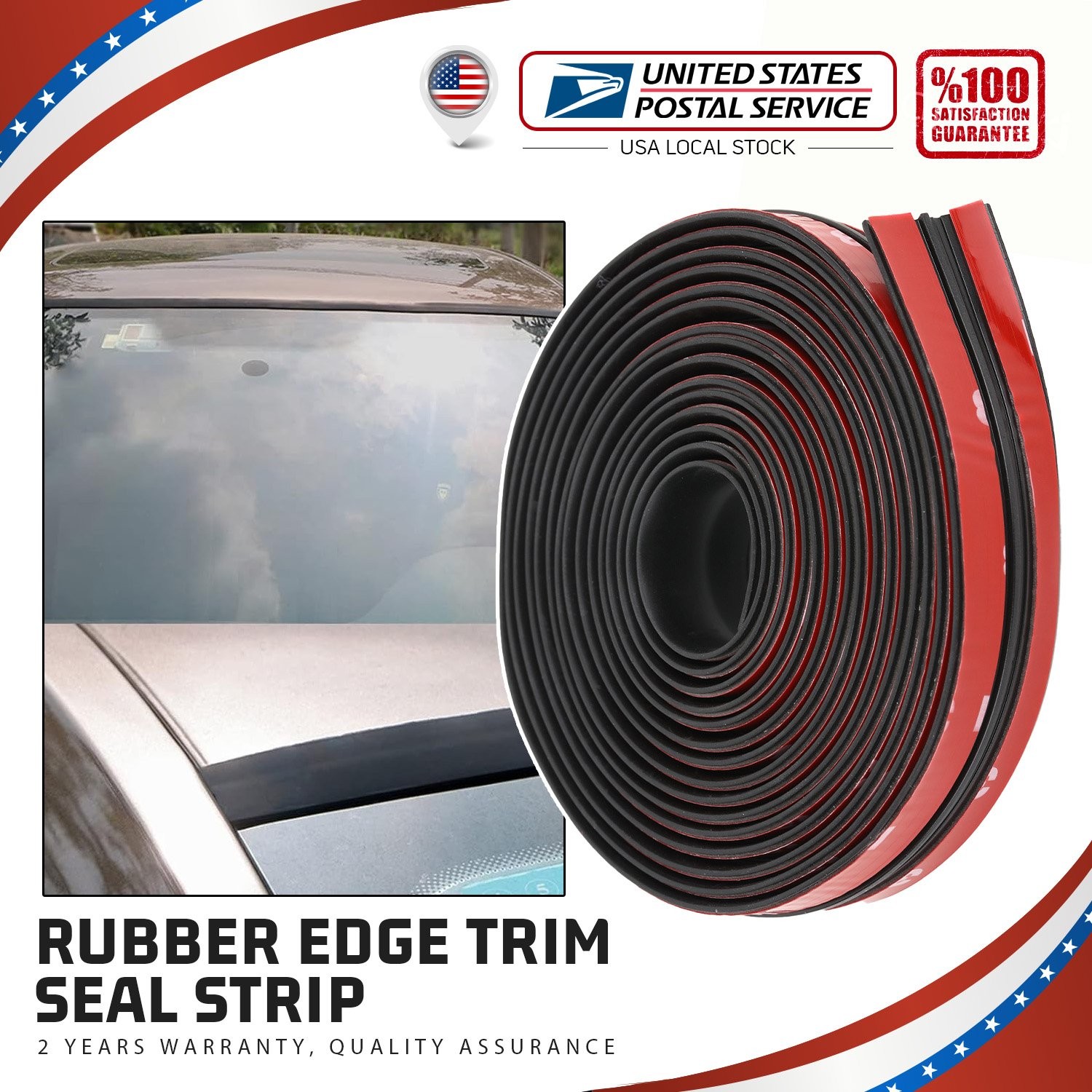 Car Windshield Roof Rubber Seal Strips Noise Insulation Weatherstrip Accessories