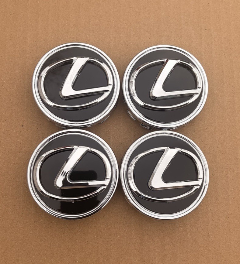 For 62mm Black Lexus Wheel Center Caps Set 4 42603-30590 OEM 2.5”