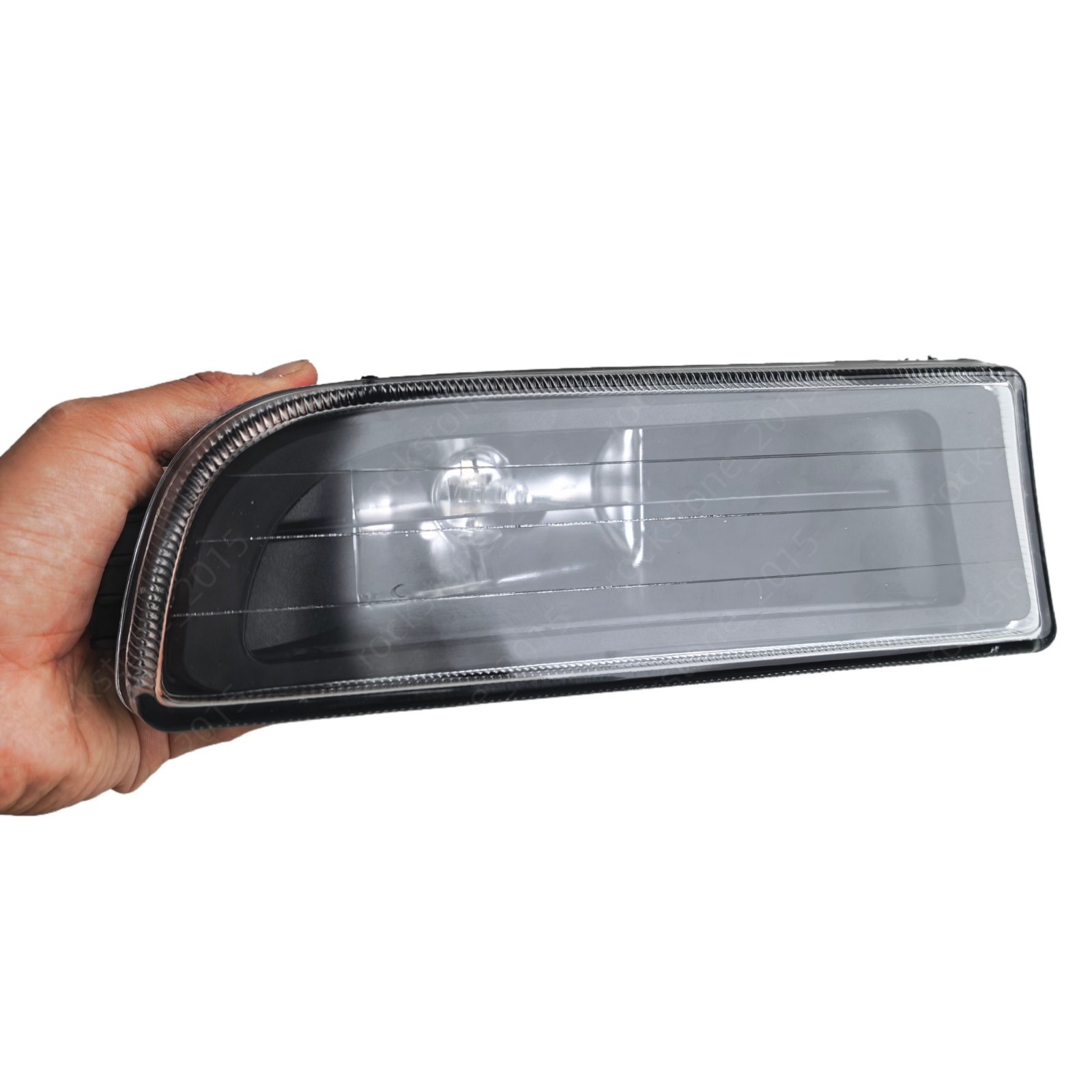 Pair Black Bumper Fog Light Lamp for 1995-2001 BMW 7 Series 740i E38 Glass Lens