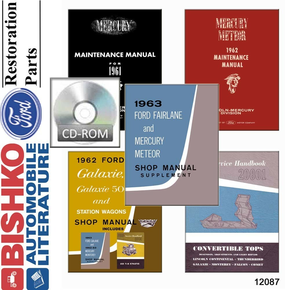 1961 1962 1963 Mercury Meteor Monterey Shop Service Repair Manual OEM Guide