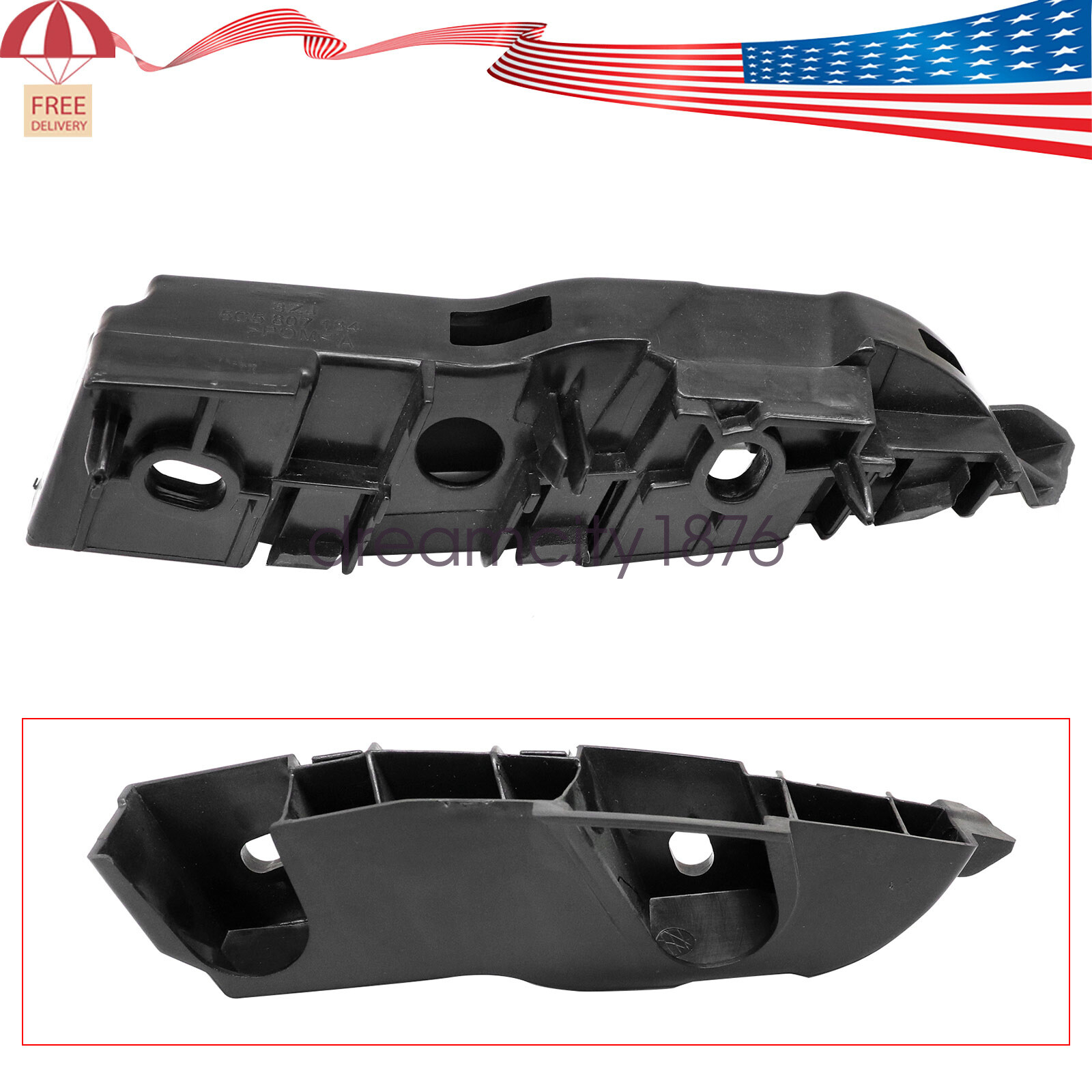 NEW 5C5-807-184-A For Volkswagen Beetle Passenger Front Bumper Cover Bracket USA