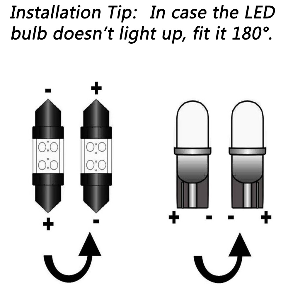 6Pcs 6000K White LED Interior Lights Package Kit for Nissan Frontier 2005-2012