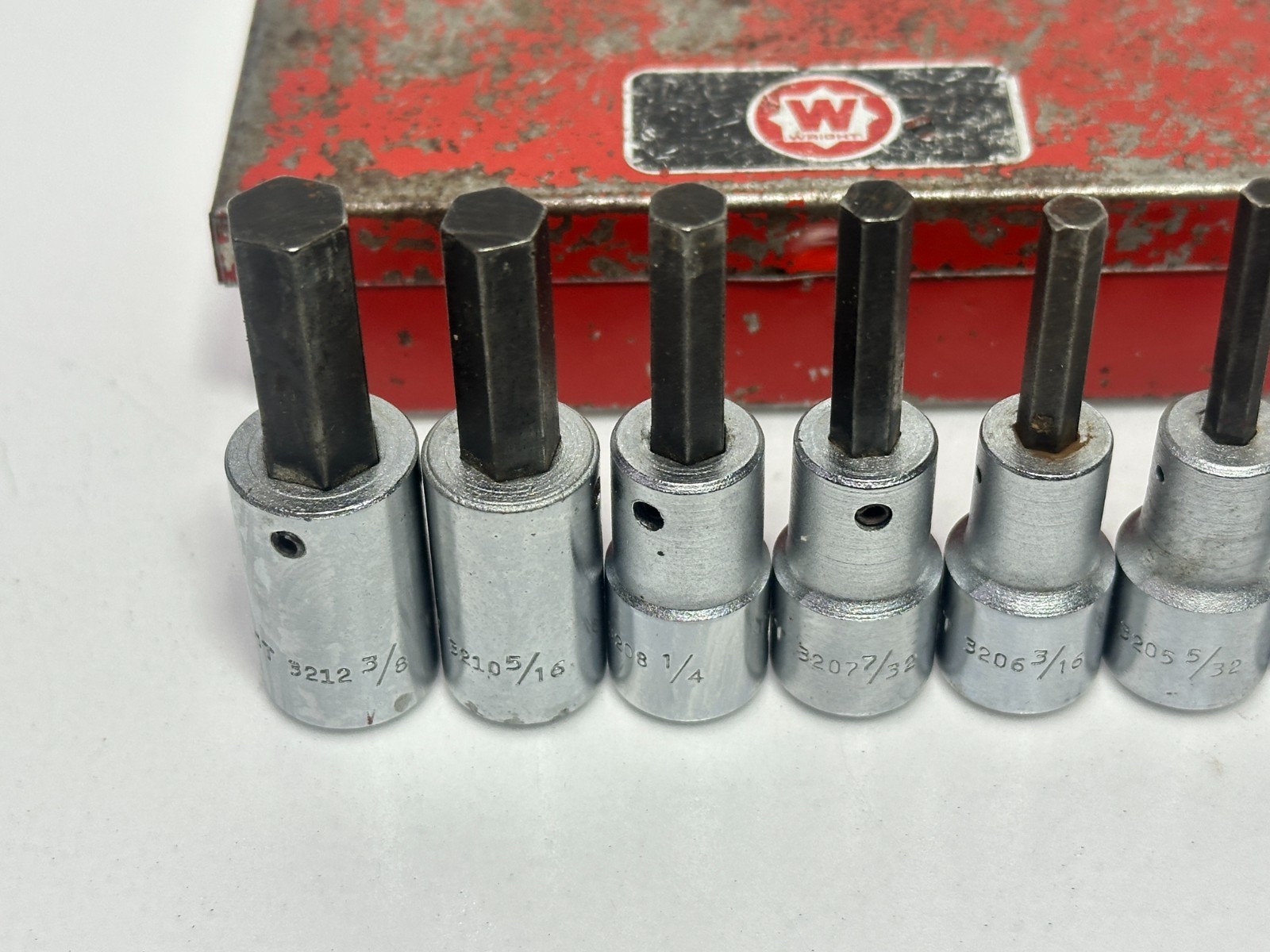 Wright Tool USA 305 7pc 3/8″ Drive Hex Allen Bit Socket Set, SAE 1/8″ – 3/8″
