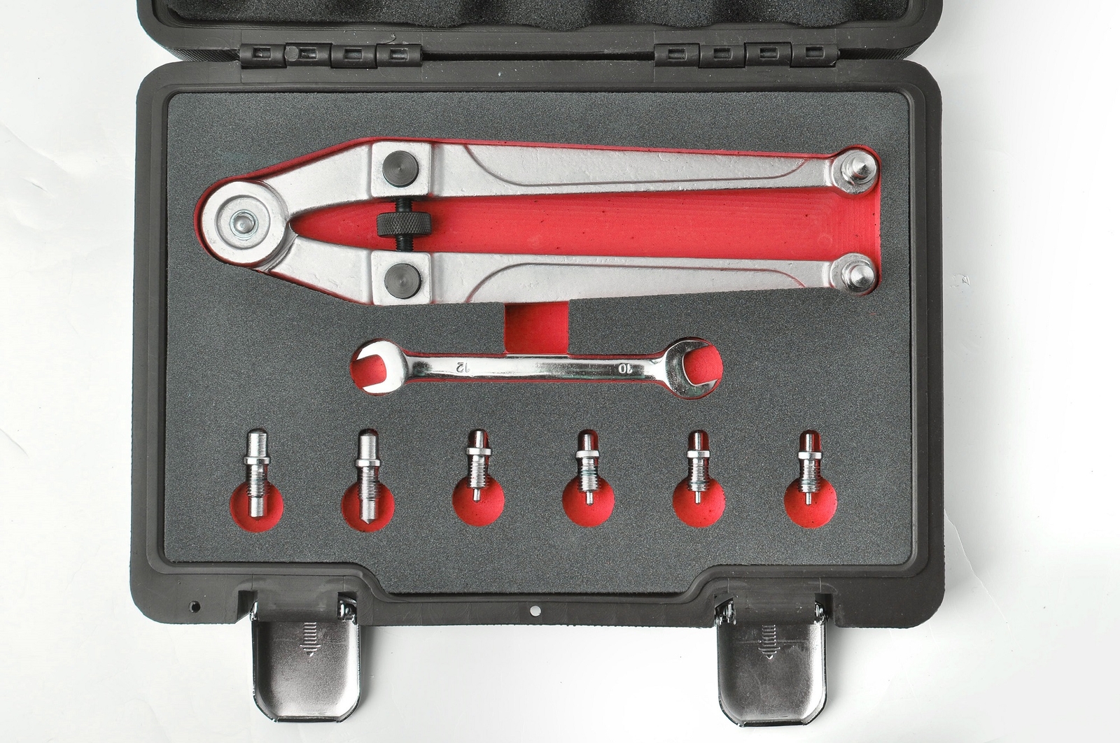Adjustable Pin Spanner Set Gland Nuts Wrench with top holes, 25/32″ – 3-15/16″
