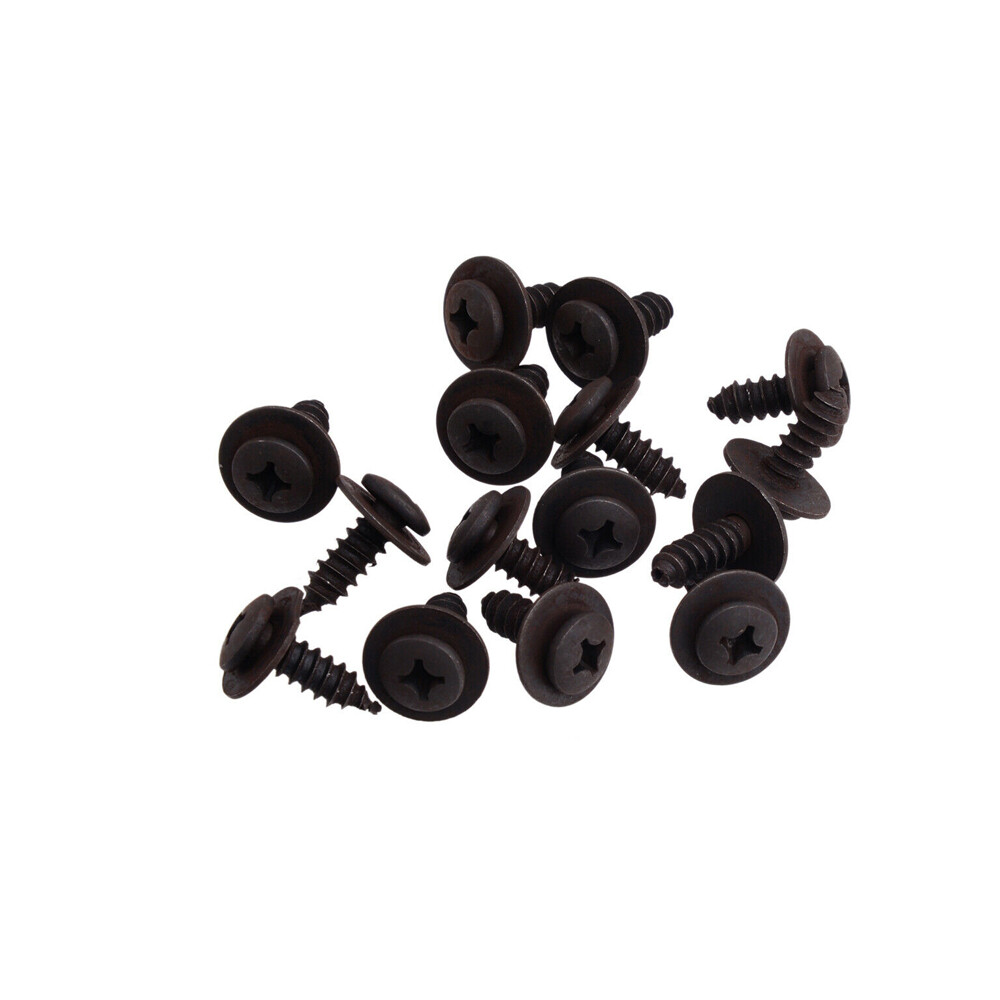 Black Spring Metal U-type Clip with Screw Car Bumper Fender Trim Panel Fastener