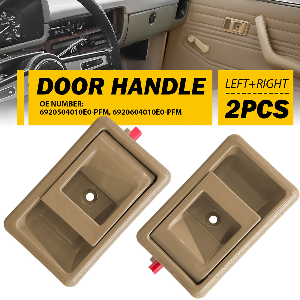 Inside Interior Door Handle Beige Left & Right 2PCS For Toyota Tacoma 1995-2000