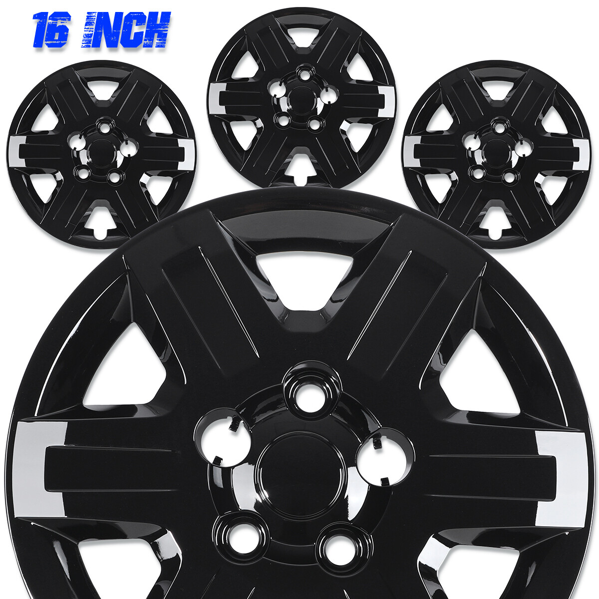 16″ Set of 4 Bolt-On Hubcap For 2008-2016 DODGE GRAND CARAVAN Wheel Covers Steel