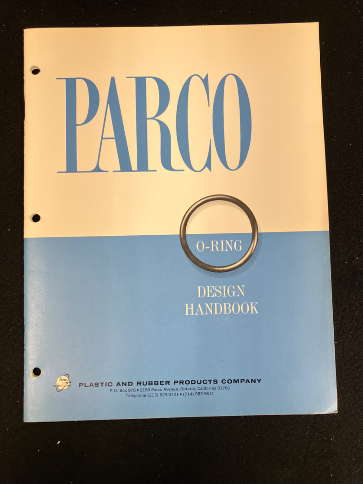 1977 PARCO O RING DESIGN HANDBOOK, PLASTIC AND RUBBER PRODUCTS CO., ONTARIO, CA