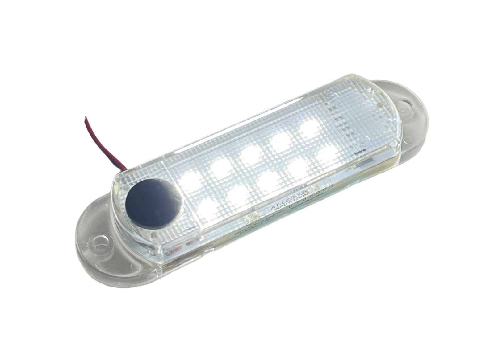 12V LED Dome light #AT-LED-12V with trim bezel for RVs, truck caps, toolboxes!