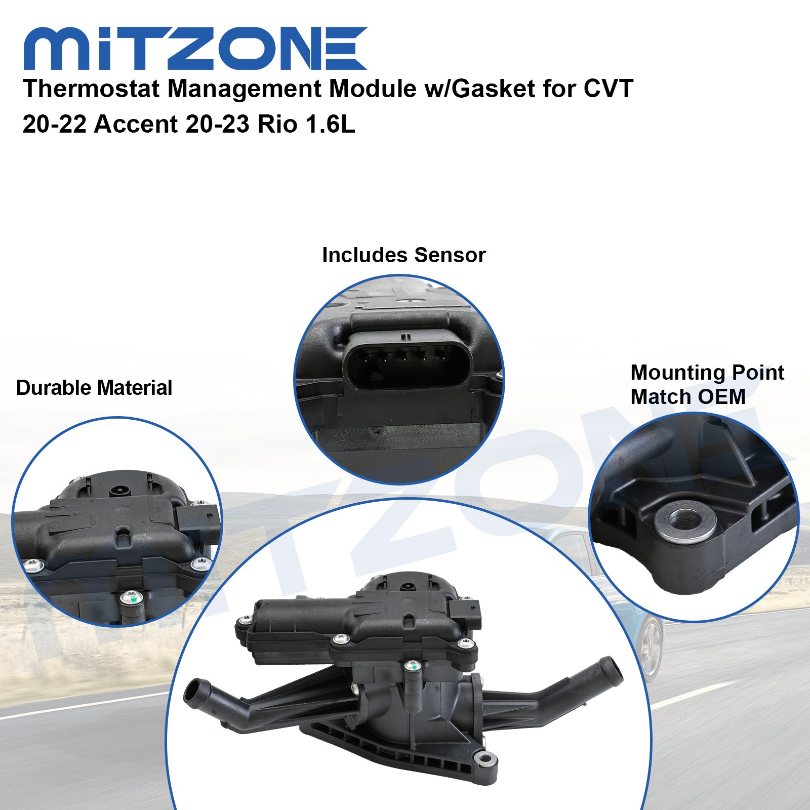 Thermostat Management Module for CVT 20-22 Accent 20-23 Rio 1.6L 256002M002