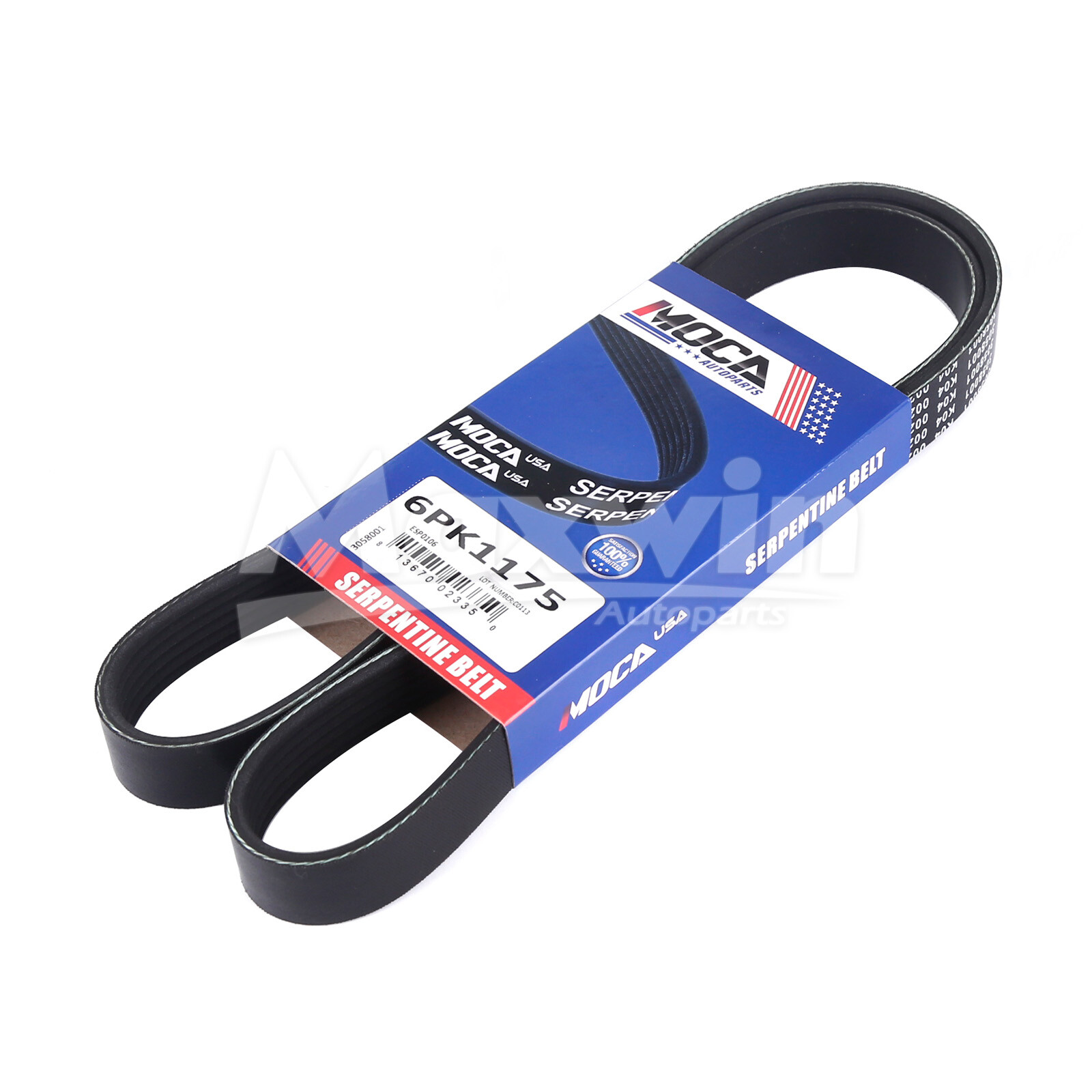 For 98-02 Honda Accord V6 3.0L 6PK1175 4PK112 EPDM Drive Belt Set Alt-AC-Pw​r