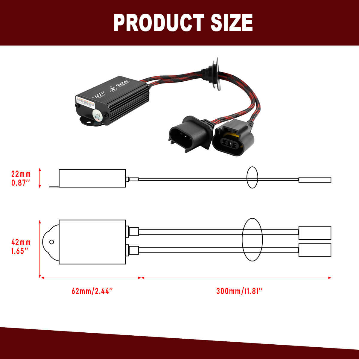 H13 9008 Anti Flicker Canceller Capacitor LED Headlight CanBus Resistor EMC