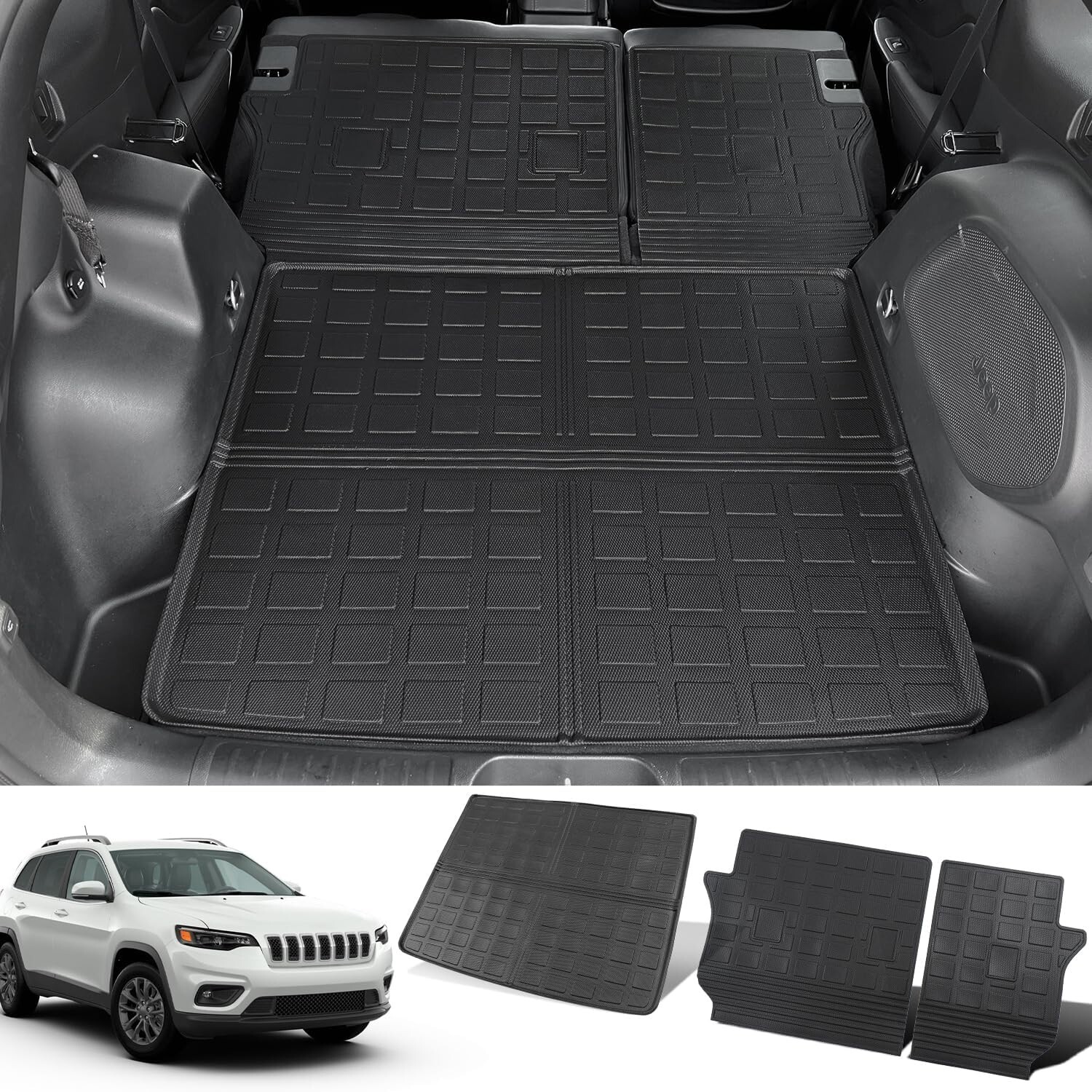 Floor Mats Trunk Mats Backrest Mat Cargo Liners For 2019-2023 Jeep Cherokee