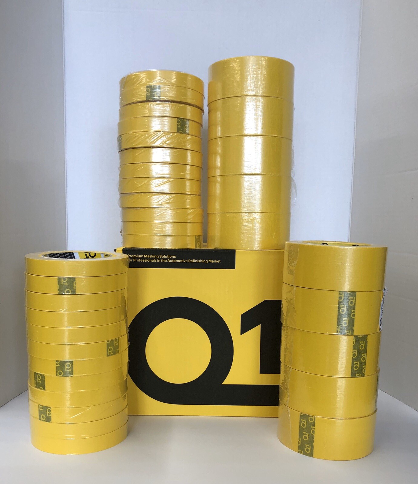 Premium Yellow Automotive Masking Tape (2 sleeves of 3/4″ & 2 sleeves of 2″)