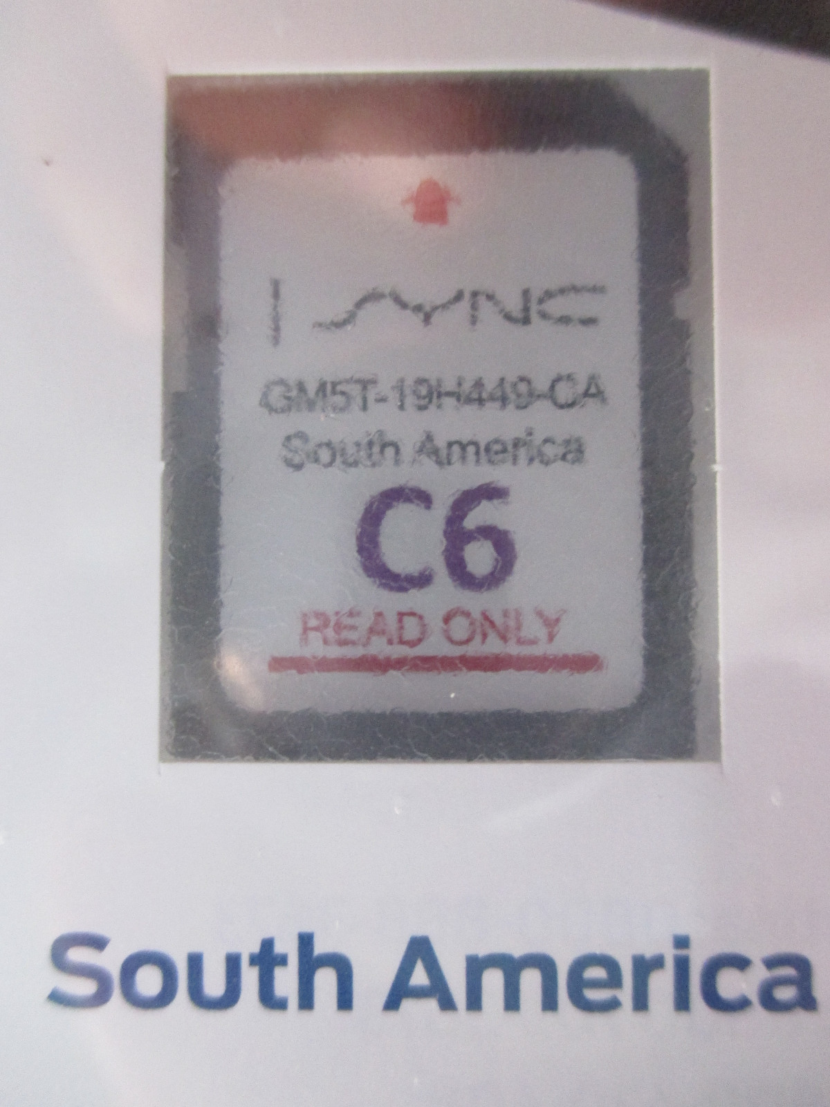 C6 SOUTH AMERICA VENEZUELA CHILE URUGUAY Ford Lincoln Navigation SD CARD SYNC