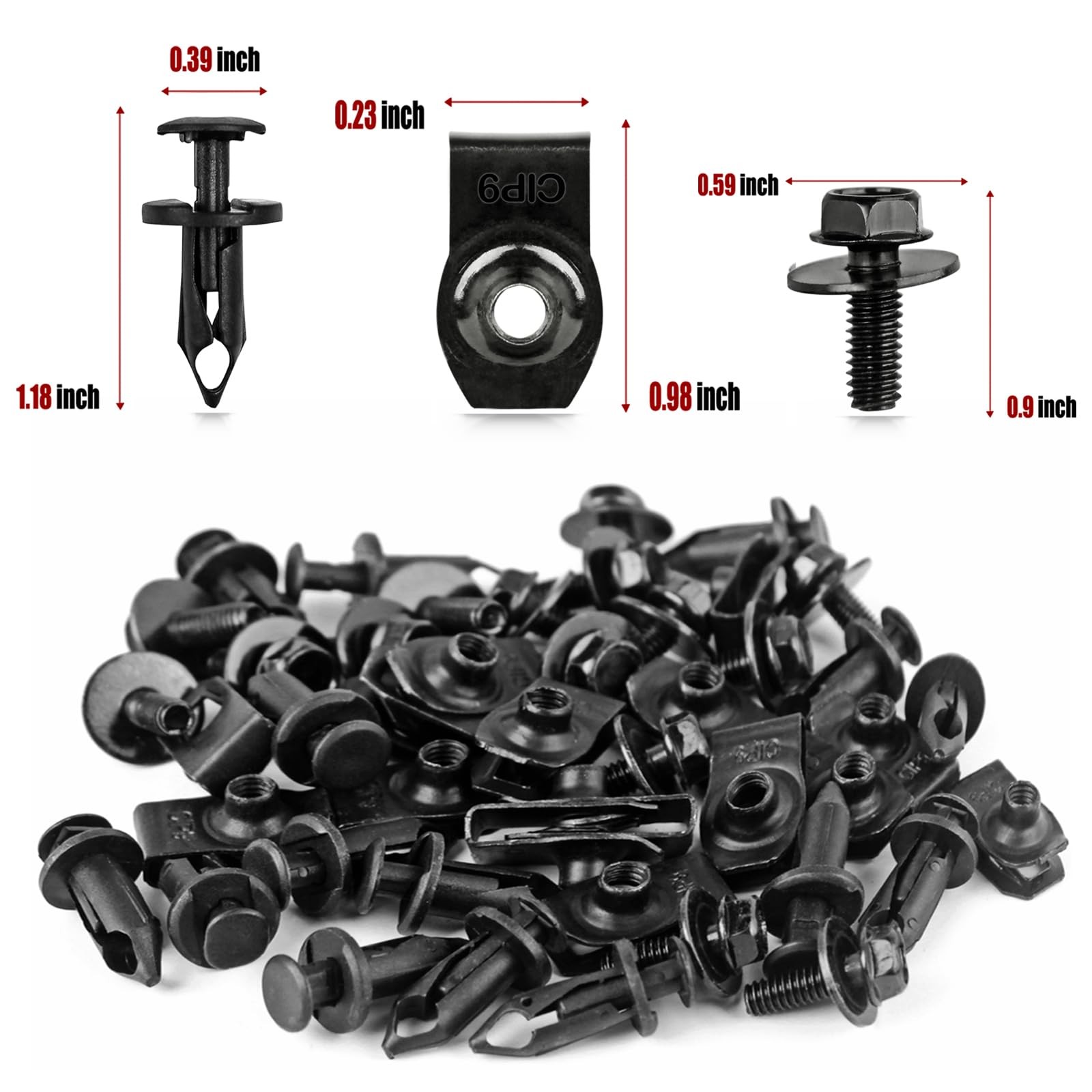 Xislet 45PCS Universal Style Engine Under Cover Splash Shield Guard Body Bolt…