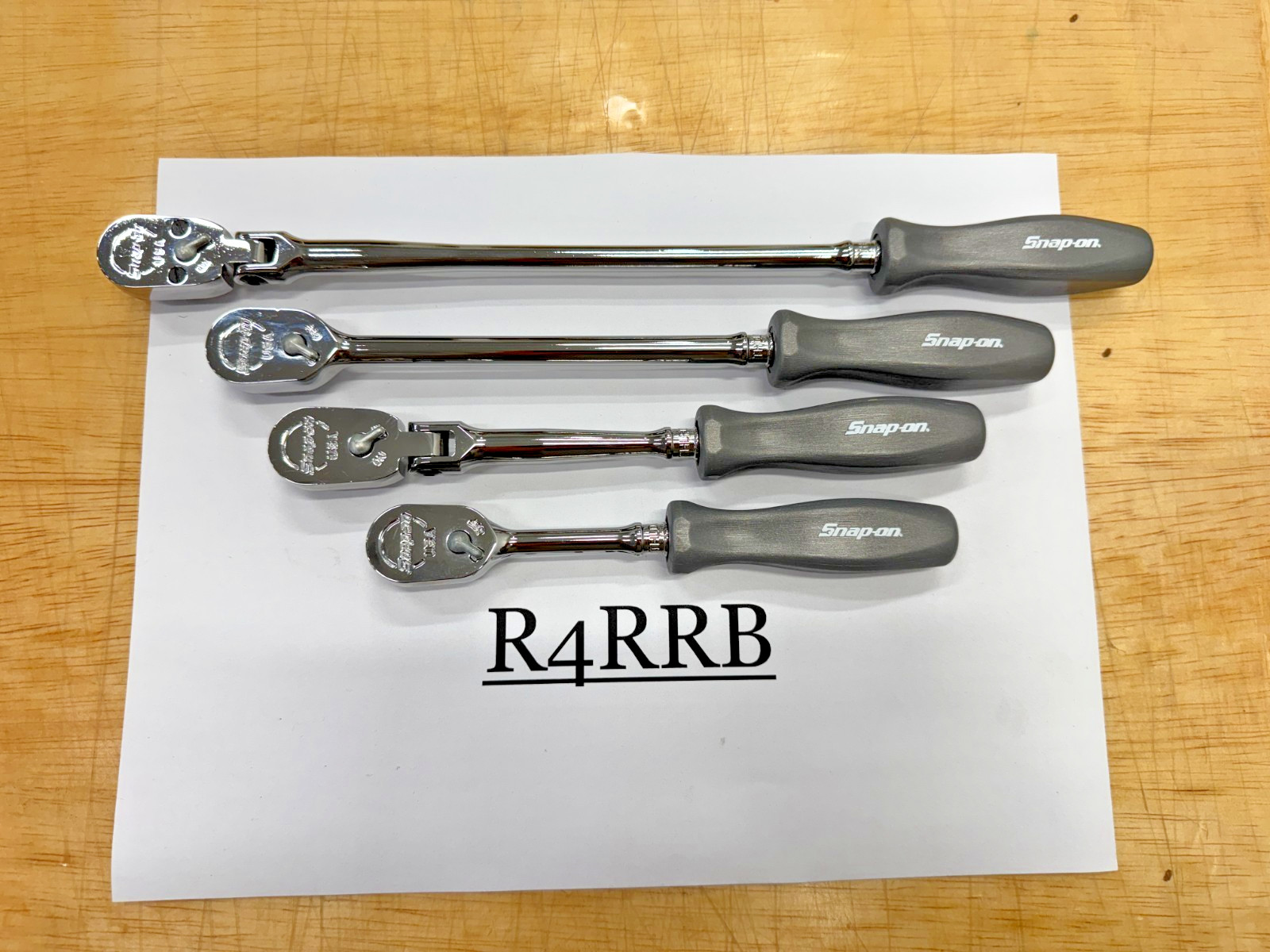 Snap-on Tools USA NEW DARK TITANIUM 4pc 1/4″ Drive Assorted Ratchet Master Set