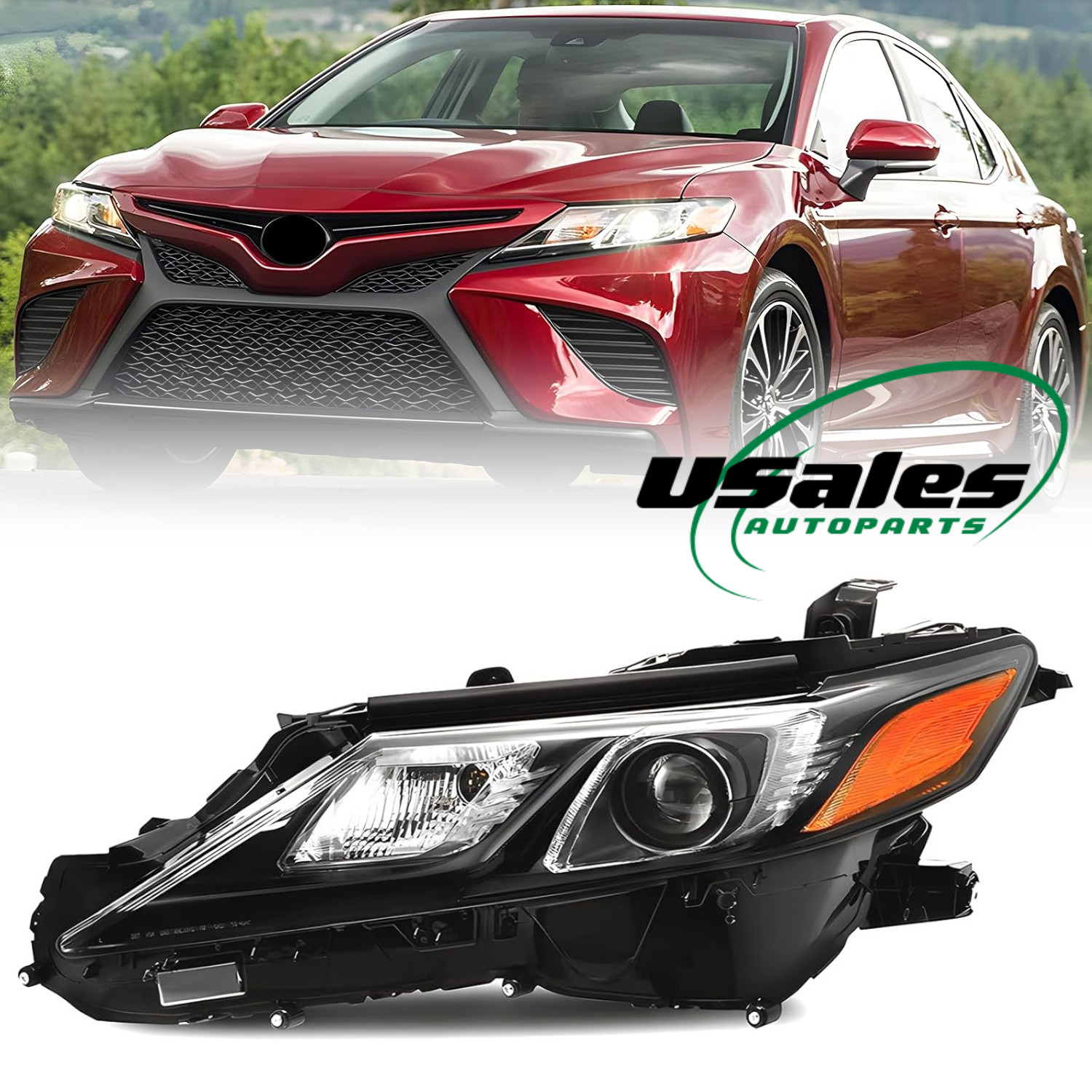For 2018-2022 Toyota Camry L LE SE Headlight Assembly Led Projector Left Driver