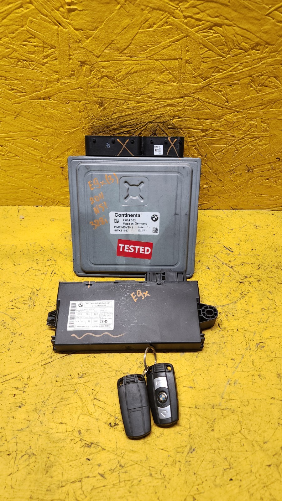 ⭐ OEM 07-13 BMW E90 E92 E93 328 i Xi N51 MSV80.1 ECU DME CAS3 KEY IGNITION SET