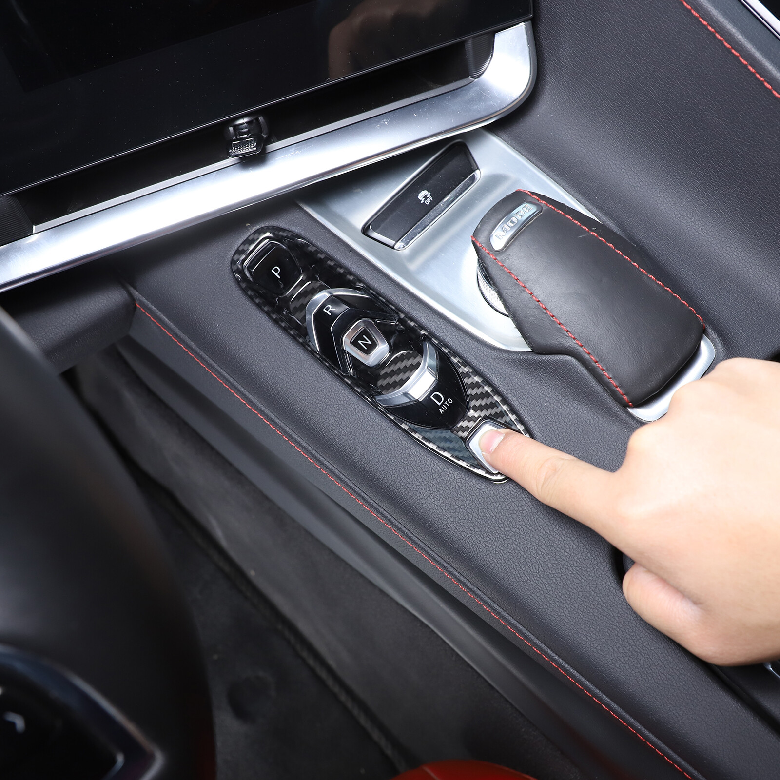 Fits 2020-2026 Corvette C8 Gear Shifter Knob Trim Cover ABS Carbon Fiber