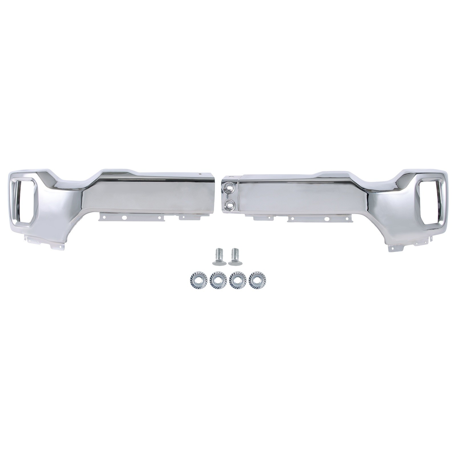Chrome Steel Front Bumper For 2020-2023 GMC Sierra 2500 3500 HD W/o Sensor Holes