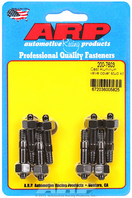 ARP Aluminum Valve Cover 8 Piece Stud Kit Black Oxide Hex Nuts ARP 200-7603 USA